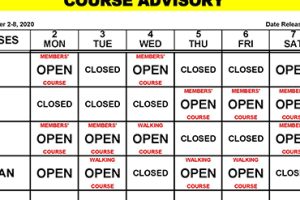 Course Advisory – November 2-8, 2020