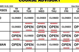 Course Advisory -October 19-25, 2020