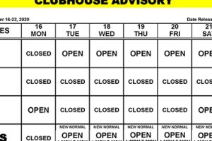Clubhouse Advisory – November 16-22, 2020