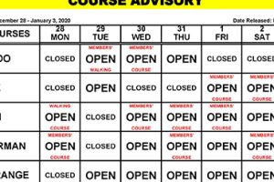 Course Advisory – December 28, 2020 – January 3, 2021
