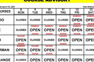 Course Advisory – February 8-14, 2021
