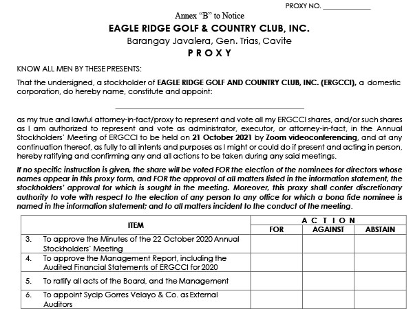Proxy Form