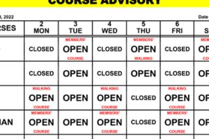 Course Adviosry -May 2-8, 2022