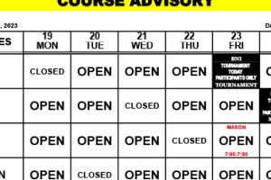 Course Advisory: June 19-25, 2023