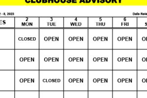 Clubhouse Advisory: October 2-8, 2023