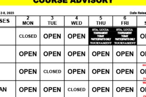 Course Advisory: October 2-8, 2023
