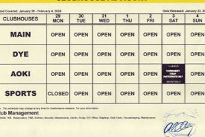 Clubhouse Advisory – January 29-February 4, 2024