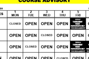 Course Advisory – April 1-7, 2024