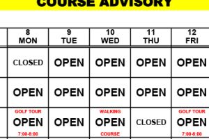 Course Advisory – April 8-14, 2024