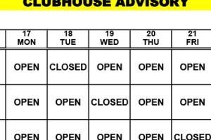 Clubhouse Advisory – June 17-23, 2024