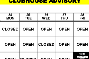 Clubhouse Advisory – June 24-30, 2024