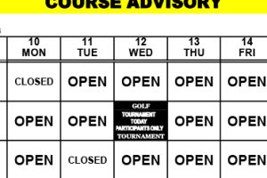 Course Advisory – June 10-16, 2024