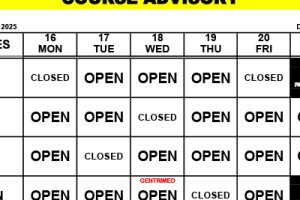 Course Advisory: June 16-22, 2025