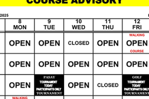 Course Advisory: December 8-14, 2025
