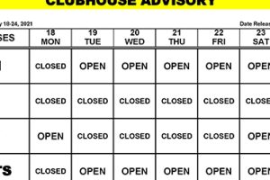Clubhouse Advisory – January 18-24, 2021