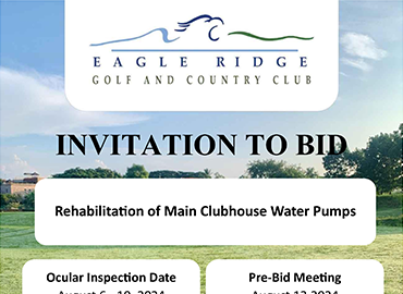 INVITATION BID (Main Clubhyouse water Pump)